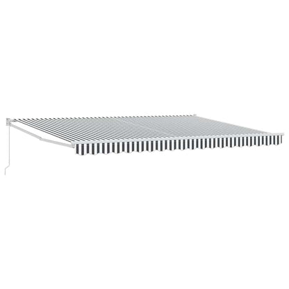 Tenda Retrattile Antracite e Bianca 4,5x3 m Tessuto e Alluminio