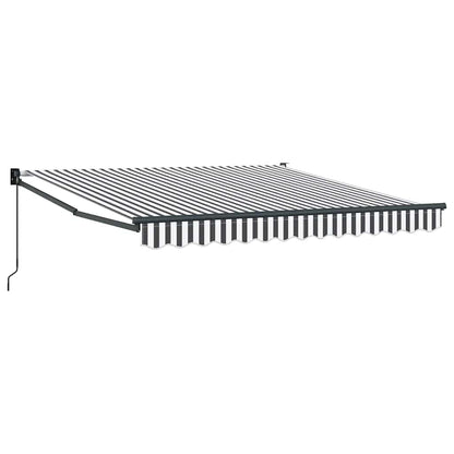 Tenda da Sole Antracite e Bianca 3x2,5 m Tessuto e Alluminio