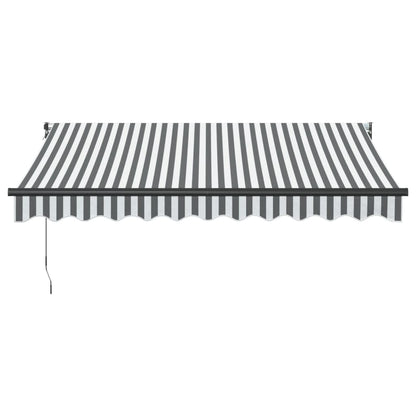 Tenda da Sole Antracite e Bianca 3x2,5 m Tessuto e Alluminio