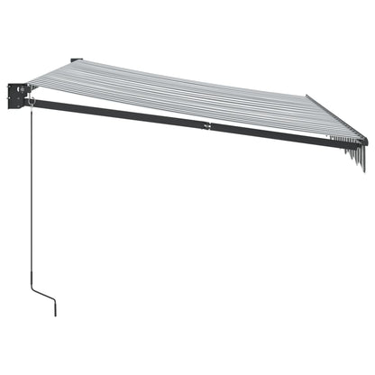 Tenda da Sole Antracite e Bianca 3x2,5 m Tessuto e Alluminio