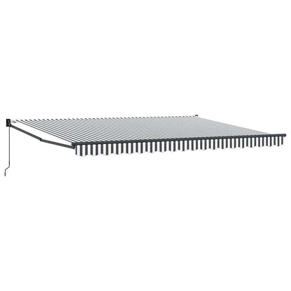Tenda Retrattile Antracite e Bianca 4,5x3 m Tessuto e Alluminio