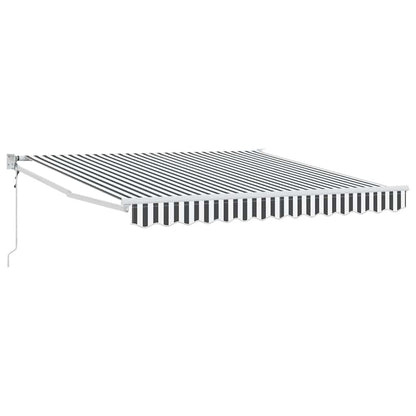 Tenda da Sole Antracite e Bianca 3x2,5 m Tessuto e Alluminio