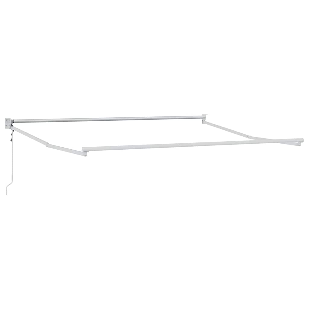Tenda da Sole Antracite e Bianca 3x2,5 m Tessuto e Alluminio