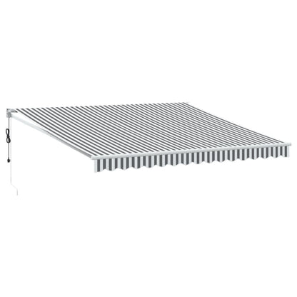 Tenda Retrattile Antracite e Bianca 4x3 m Tessuto e Alluminio