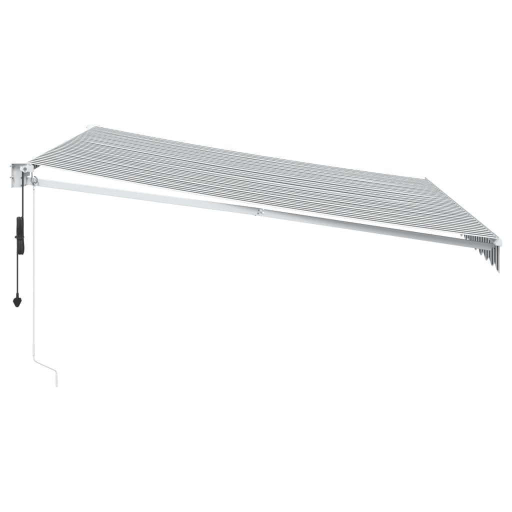 Tenda Retrattile Antracite e Bianca 4x3 m Tessuto e Alluminio
