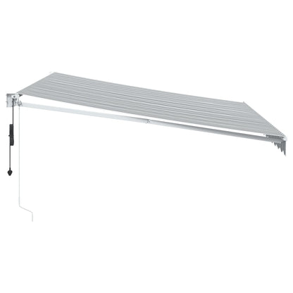 Tenda Retrattile Antracite e Bianca 4x3 m Tessuto e Alluminio