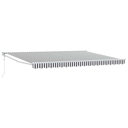 Tenda Retrattile Antracite e Bianca 4,5x3 m Tessuto e Alluminio