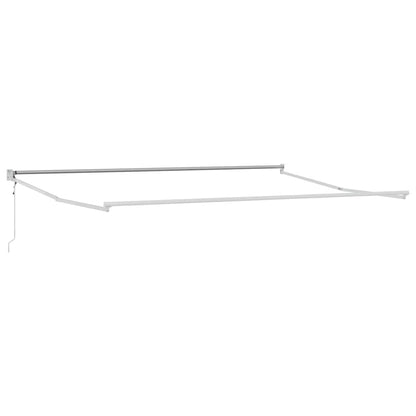 Tenda Retrattile Antracite e Bianca 4,5x3 m Tessuto e Alluminio