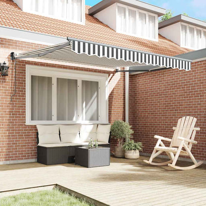 Tenda da Sole Antracite e Bianca 3x2,5 m Tessuto e Alluminio