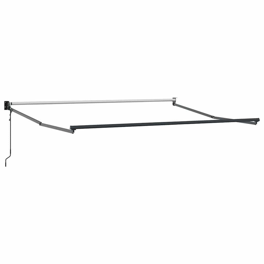 Tenda da Sole Antracite e Bianca 3x2,5 m Tessuto e Alluminio