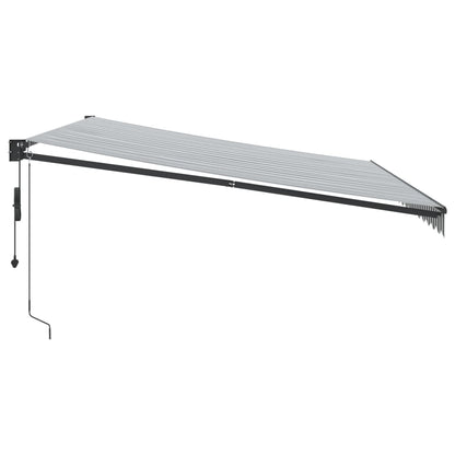Tenda Retrattile Antracite e Bianca 4,5x3 m Tessuto e Alluminio