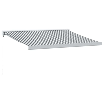 Tenda da Sole Antracite e Bianca 3x2,5 m Tessuto e Alluminio