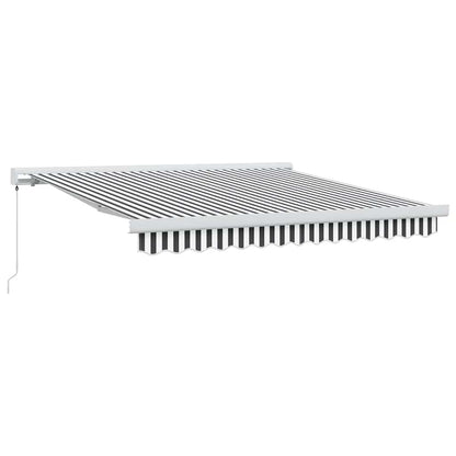 Tenda da Sole Antracite e Bianca 3x2,5 m Tessuto e Alluminio