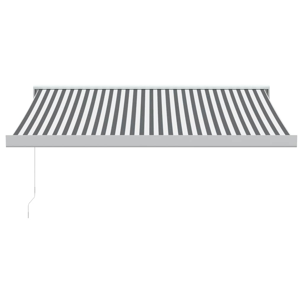Tenda da Sole Antracite e Bianca 3x2,5 m Tessuto e Alluminio