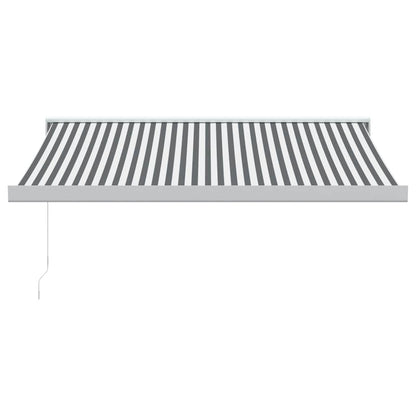 Tenda da Sole Antracite e Bianca 3x2,5 m Tessuto e Alluminio
