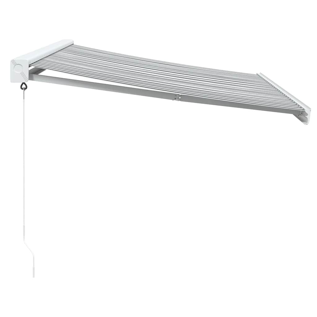 Tenda da Sole Antracite e Bianca 3x2,5 m Tessuto e Alluminio