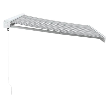 Tenda da Sole Antracite e Bianca 3x2,5 m Tessuto e Alluminio