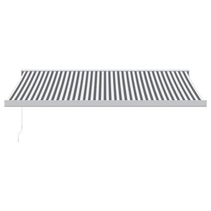 Tenda Retrattile Antracite e Bianca 4x3 m Tessuto e Alluminio