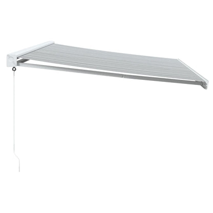 Tenda Retrattile Antracite e Bianca 5x3 m Tessuto e Alluminio