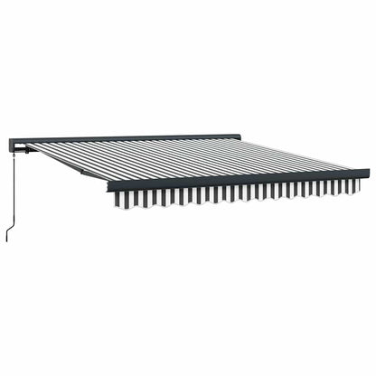 Tenda da Sole Antracite e Bianca 3x2,5 m Tessuto e Alluminio
