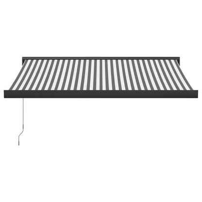Tenda da Sole Antracite e Bianca 3x2,5 m Tessuto e Alluminio