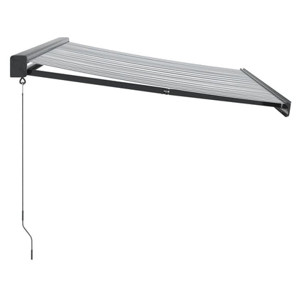 Tenda da Sole Antracite e Bianca 3x2,5 m Tessuto e Alluminio