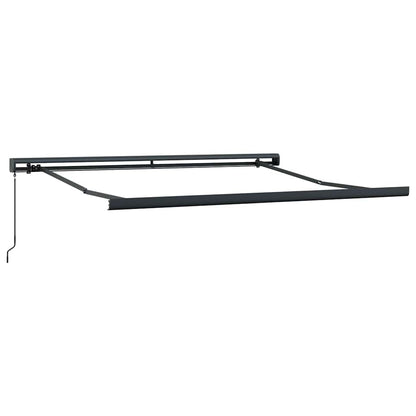 Tenda da Sole Antracite e Bianca 3x2,5 m Tessuto e Alluminio