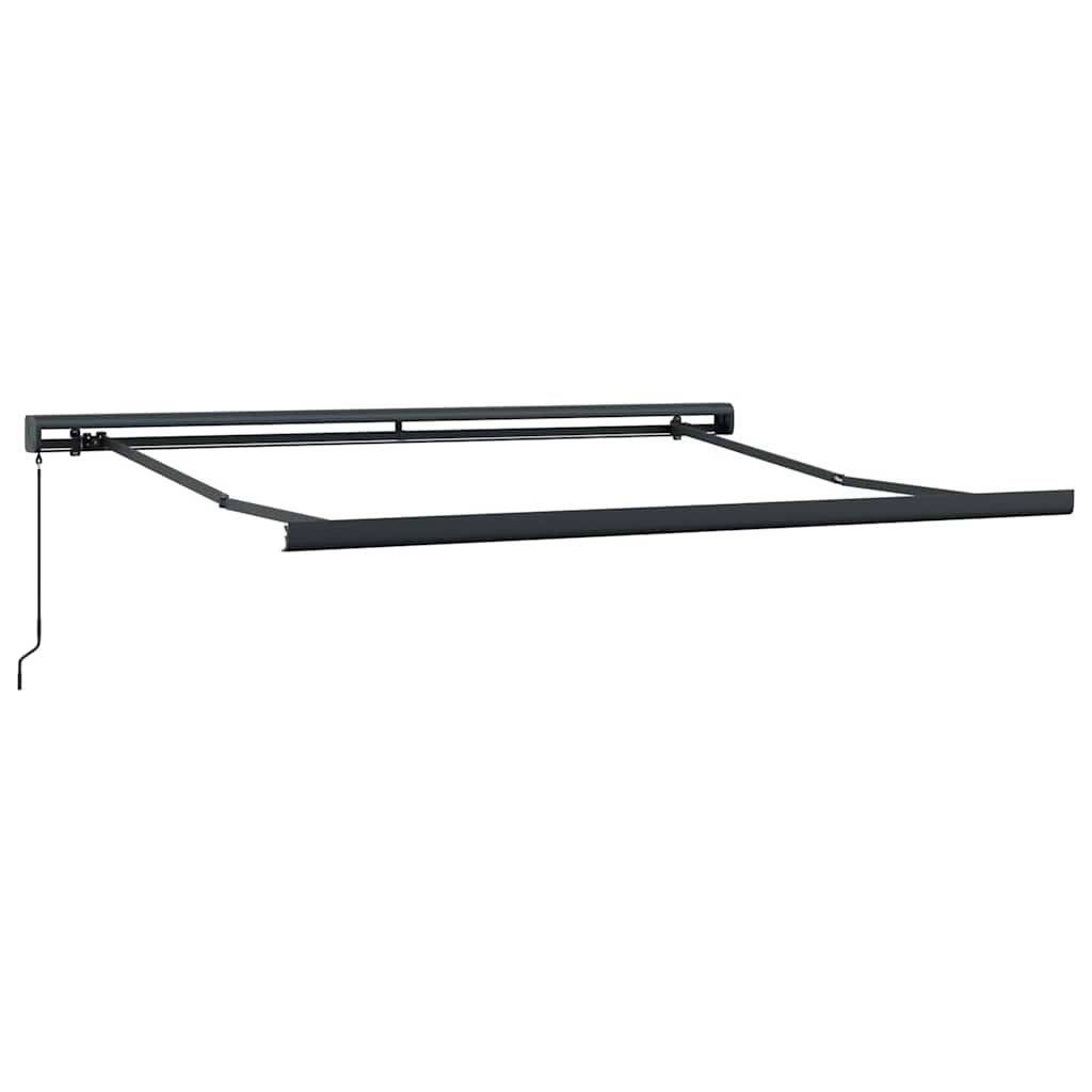 Tenda da Sole Antracite e Bianca 3x2,5 m Tessuto e Alluminio