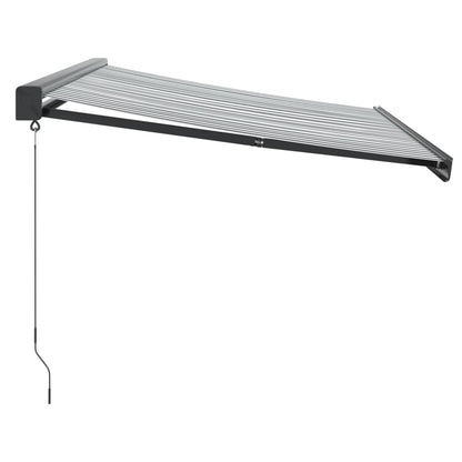 Tenda Retrattile Antracite e Bianca 3,5x2,5m Tessuto/Alluminio
