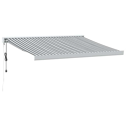 Tenda da Sole Antracite e Bianca 3x2,5 m Tessuto e Alluminio