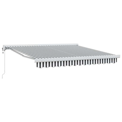 Tenda da Sole Antracite e Bianca 3x2,5 m Tessuto e Alluminio
