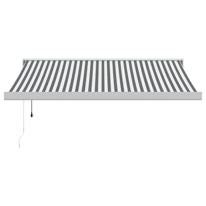 Tenda da Sole Antracite e Bianca 3x2,5 m Tessuto e Alluminio
