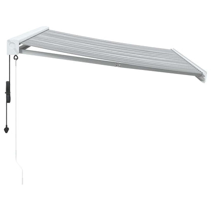 Tenda da Sole Antracite e Bianca 3x2,5 m Tessuto e Alluminio