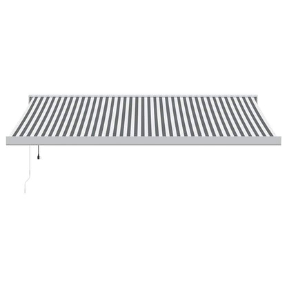 Tenda Retrattile Antracite e Bianca 4x3 m Tessuto e Alluminio