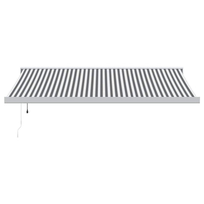 Tenda Retrattile Antracite e Bianca 4,5x3 m Tessuto e Alluminio