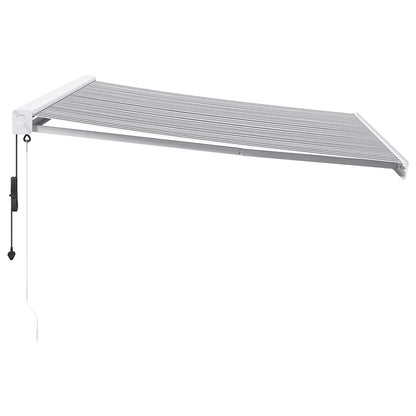 Tenda Retrattile Antracite e Bianca 4,5x3 m Tessuto e Alluminio