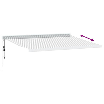Tenda Retrattile Antracite e Bianca 4,5x3 m Tessuto e Alluminio