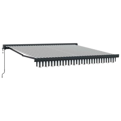 Tenda da Sole Antracite e Bianca 3x2,5 m Tessuto e Alluminio