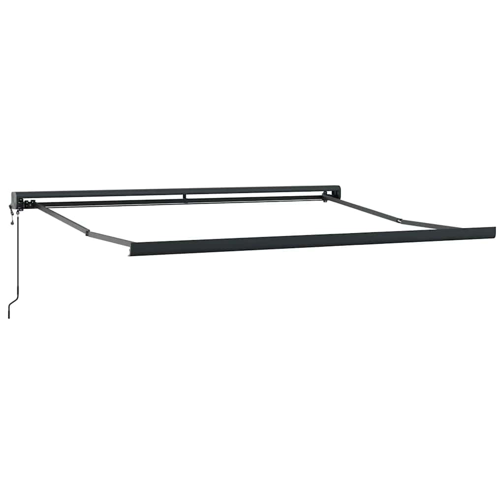 Tenda da Sole Antracite e Bianca 3x2,5 m Tessuto e Alluminio