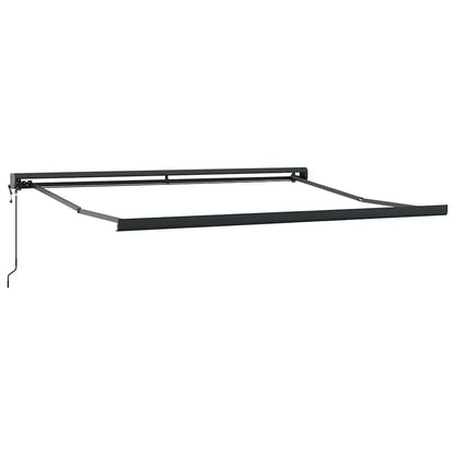 Tenda da Sole Antracite e Bianca 3x2,5 m Tessuto e Alluminio