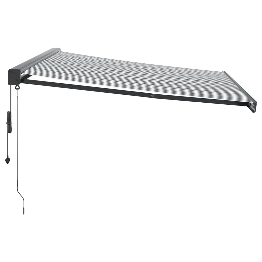 Tenda Retrattile Antracite e Bianca 4x3 m Tessuto e Alluminio