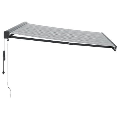 Tenda Retrattile Antracite e Bianca 4x3 m Tessuto e Alluminio