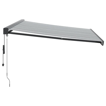 Tenda Retrattile Antracite e Bianca 4,5x3 m Tessuto e Alluminio