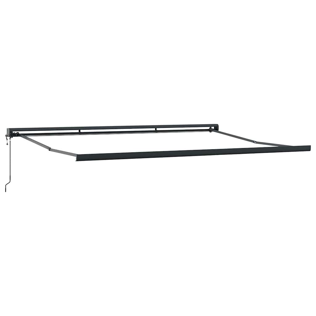 Tenda Retrattile Antracite e Bianca 4,5x3 m Tessuto e Alluminio