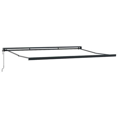Tenda Retrattile Antracite e Bianca 4,5x3 m Tessuto e Alluminio