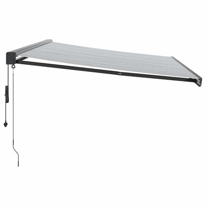 Tenda Retrattile Antracite e Bianca 5x3 m Tessuto e Alluminio