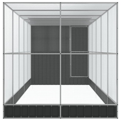 Voliera con Estensione Argento 623x203x216 cm in Acciaio