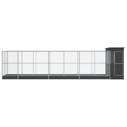 Voliera con Estensione Argento 830x203x216 cm in Acciaio