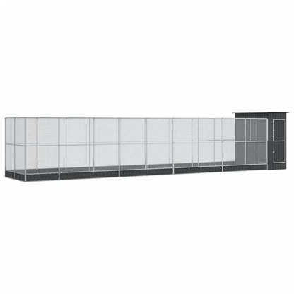 Voliera con Estensione Argento 1037x203x216 cm in Acciaio
