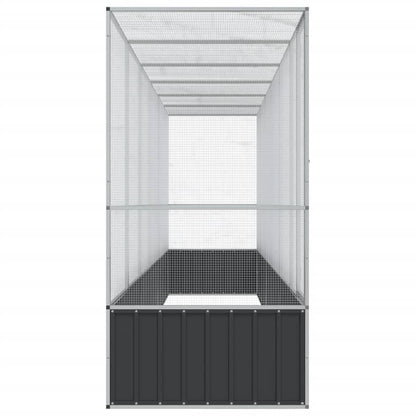 Voliera con Estensione Argento 626,5x107x212 cm in Acciaio